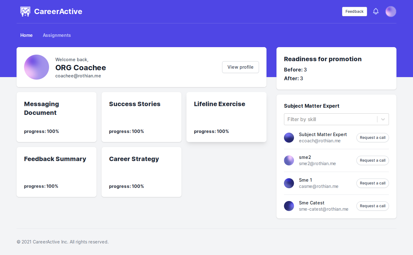 Inbox user interface